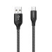 Кабель Florence Technic USB-USB Type-C 3A, 1м Black (FL-2204-KT)