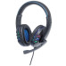 Гарнитура Intracom Manhattan Gaming Headset with LEDs Black/Blue (176088)