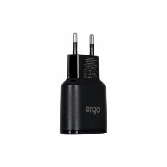 Сетевое зарядное устройство Ergo (2USB, 2.4A) Black (EWC-224 (B))