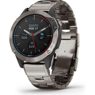 Смарт-часы Garmin Quatix 6 Titanium  Gray with Titanium Band (010-02158-95)