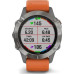 Смарт-часы Garmin Fenix 6 Sapphire Titanium with Ember Orange Band (010-02158-14)