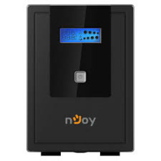 ИБП NJOY Cadu 850 (UPCMTLS685TCAAZ01B), Lin.int., AVR, 2 x Schuko, USB, LCD, пластик