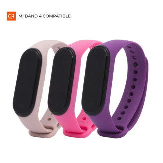 Ремешок Armorstandart для Xiaomi Mi Band 4/3 Pale Pink/Pink/Purple 3шт (ARM56668)