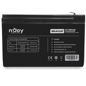 Аккумуляторная батарея Njoy GPL07122F 12V 7AH (BTVACGUOBTC2FCN01B) AGM