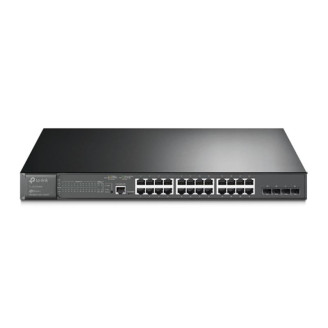 Коммутатор TP-Link TL-SG3428MP (24xGE PoE+, 4xSFP, 1xconsole, 1xmicroUSB console, Omada, L2, max PoE 384W)