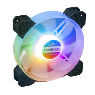 Вентилятор Frime Iris LED Fan Mid Multicolor (FLF-HB120MMLT8), 120х120х25 мм, 3-pin Molex, Black/White