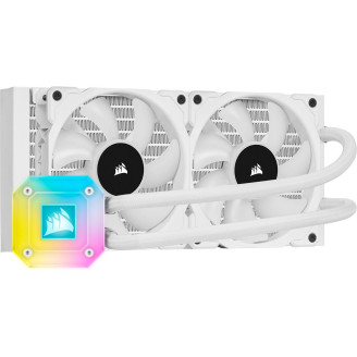 Система водяного охлаждения Corsair iCUE H100i Elite Capellix RGB White (CW-9060050-WW), Intel: 2066/2011/1200/1151/1150/1155/1156/1366, AMD: TRX4/TR4/AM4/AM3/AM2, 277х120х27 мм