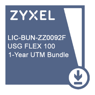 Подписка Zyxel на все сервисы безопасности (AS, AV, CF, IDP/DPI, SecuReporter Premium) сроком 1 год для USG FLEX 100 и 100W (LIC-BUN-ZZ0092F)