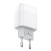 Зарядное устройство Hoco C73A Glorious (2USB, 2.4А) White (6931474713070) + кабель Type-C