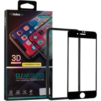 Защитное стекло Gelius Pro 3D с рамкой для Apple iPhone 8/7 Black (2099900796302)