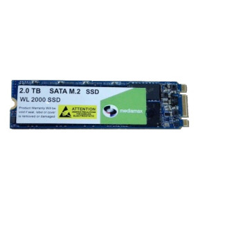 Накопитель SSD 2TB Mediamax M.2 2280 SATAIII 3D NAND TLC Blue (WL 2000 SSD Blue) Refurbished наработка до 1%