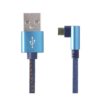 Кабель Cablexpert USB - micro USB V 2.0 (M/M), премиум, 1 м, синий (CC-USB2J-AMmBML-1M-BL)