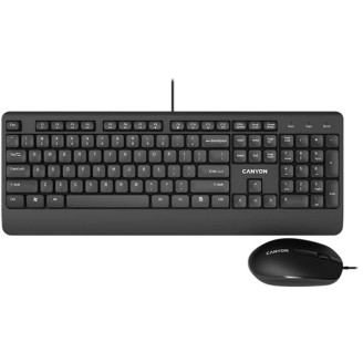 Комплект (клавиатура, мышь) Canyon CNE-CSET4-RU USB Black