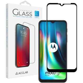 Защитное стекло ACCLAB Full Glue для Motorola Moto G9 Play Black (1283126509032)