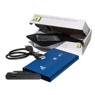 Внешний карман 1StCharger SATA HDD/SSD 2.5, USB 2.0, Blue (HDE1STU2520BB)