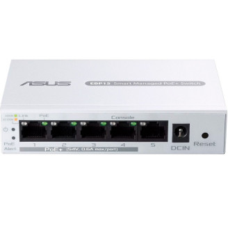 Коммутатор Asus ExpertWiFi EBP15 (90IG08D0-MO3B00) (4xGE LAN PoE+, 1xGE LAN, Smart Managed, max PoE 60W, steel case)