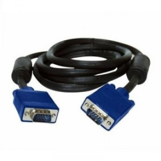 Кабель Atcom VGA - VGA (M/M), HD15, с 2-мя фер. кольцами, 1.5 м, черный (7789)