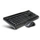 Комплект (клавиатура, мышь) беспроводной A4Tech 6100F Black USB