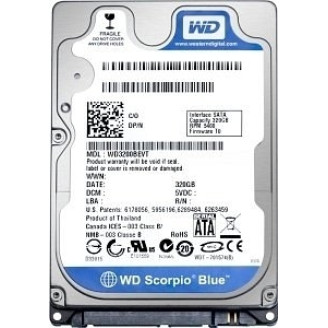 Накопитель HDD 2.5 SATA  320Gb WD, 8Mb, Caviar Blue (WD3200LPVX)