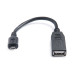 Кабель REAL-EL USB - micro USB V 2.0 (F/M), 0.1 м, черный (EL123500014)