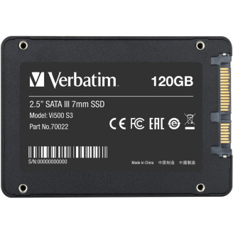 Накопитель SSD  120GB Verbatim Vi500 2.5 SATAIII 3D TLC (70022)